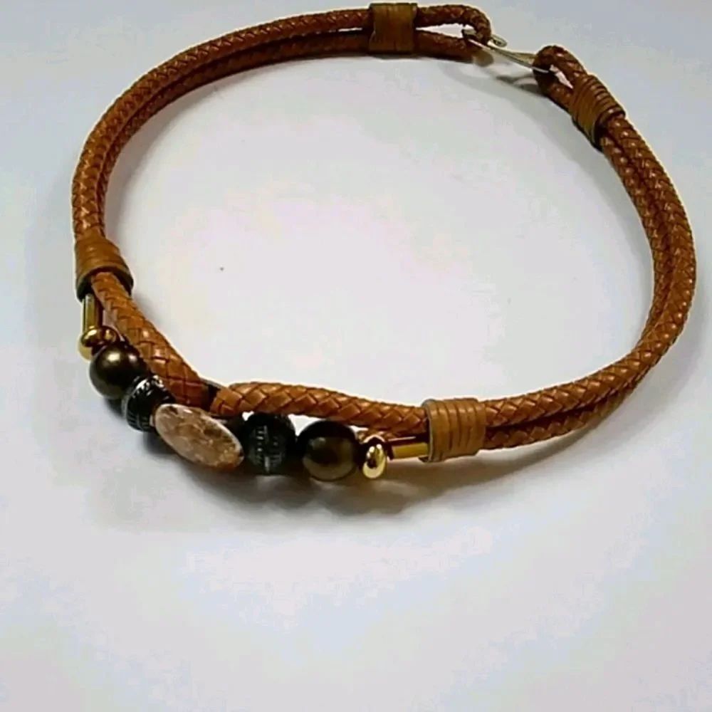 VTG HANDMADE BRAIDED LEATHER BELT - Picture 5 of 16